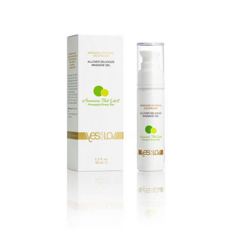 Gel lubrifiant pentru masaj cu ananas si ceai verde, 50 ml, YesForLov