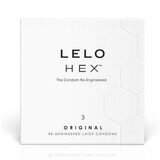 Prezervative din latex natural Original, 3 bucati, Lelo Hex