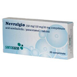 Nevralgio 250 mg/150 mg/20 mg, 20 comprimate, Sintofarm