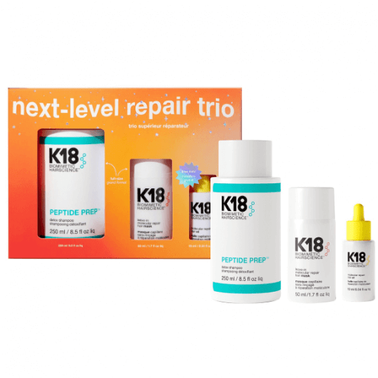 masca de par k18 repair leave in 150ml Set de par pentru reparare K18 Biomimetic Hairscience next level repair trio