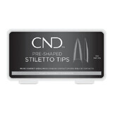 Set unghii false CND Pre Shaped Tips Coffin Stiletto 100buc