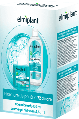 Elmiplant Set cadou Xcell cremă zi 50ml+apă micelară 400ml, 1 buc