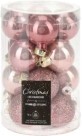 Koopman Globuri pentru brad nuanțat roz de sticla 35mm, 16 buc