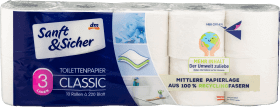 Sanft&Sicher Hârtie igienică 3 straturi, 10 buc