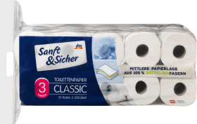 Sanft&Sicher Hârtie igienică 3 straturi, 20 buc