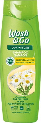 Wash&Go Șampon pentru volum cu mușețel, 360 ml