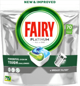 detergent de vase capsule fairy platinum 148 buc Fairy Detergent platinum regular, 70 buc