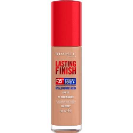 Rimmel London Lasting Finish 35H fond de ten 100 Ivory, 1 buc