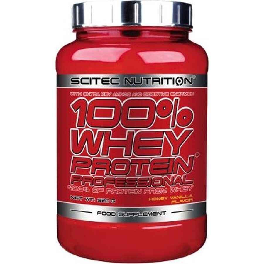 100% Whey Protein Professional aroma vanilie si miere, 2.350 g, Scitec Nutrition
