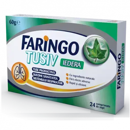 Faringo Tusiv cu iedera, 24 comprimate, Terapia