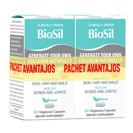 Pachet Biosil colagen 60 + 60 capsule, Biosil