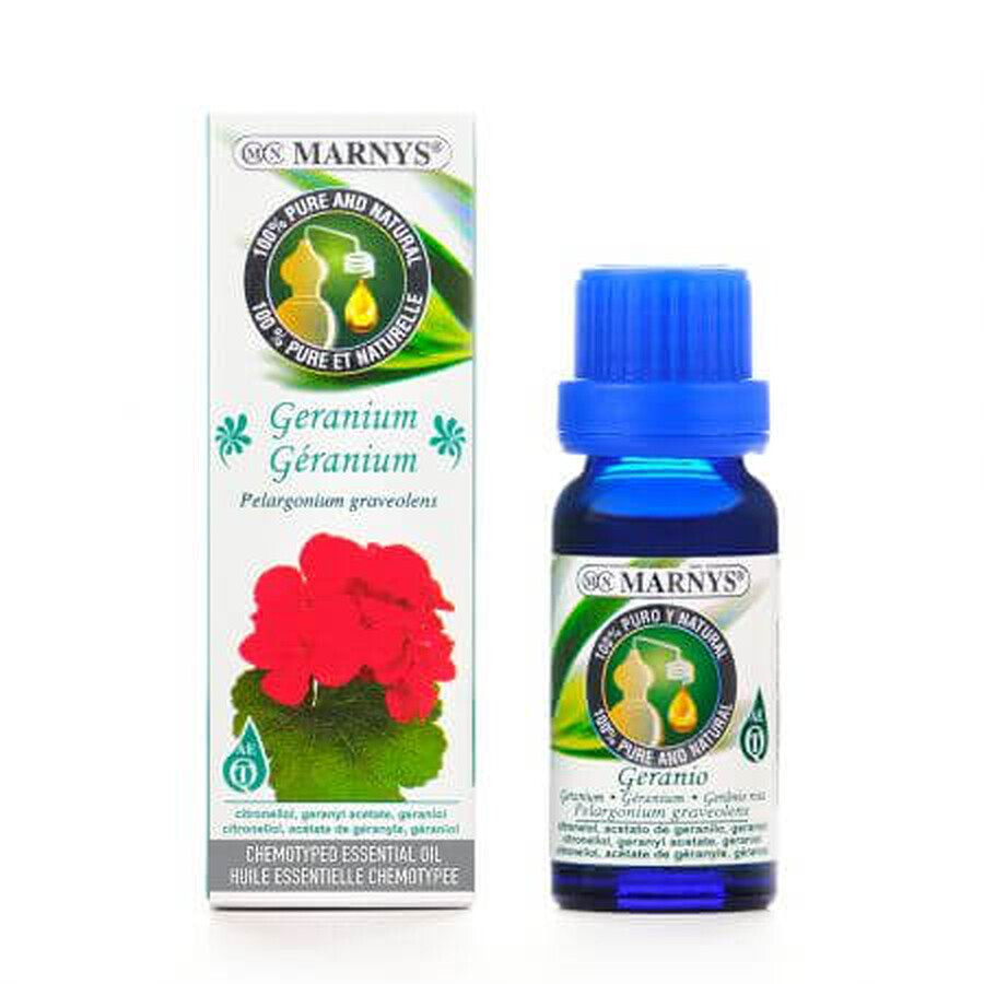 Ulei esential Geranium, 15 ml, Marnys