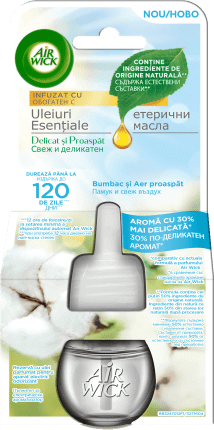 Airwick Odorizant rezervă aparat electric Cotton&Crisp, 19 ml