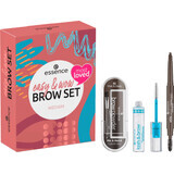 Essence Set stilizare sprâncene easy&wow Medium, 3 buc