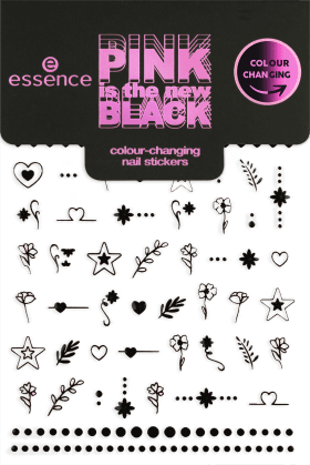 Essence Stickere autoadezive pentru unghii PINK is the new BLACK Nr.01 What The...Pink?!, 49 buc