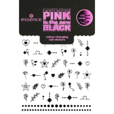 Essence Stickere autoadezive pentru unghii PINK is the new BLACK Nr.01 What The...Pink?!, 49 buc