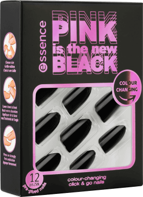 Essence Unghii false click& go PINK is the new BLACK Nr.01 Show Your Pink Side, 12 buc