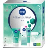 Nivea Set cadou Derma Skin Clear scrub+tratament, 1 buc