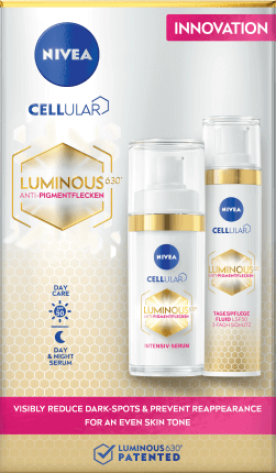 Nivea Set cadou Luminous cremă zi+serum noapte, 1 buc