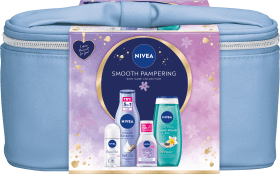 Nivea Set cadou Smooth Pampering lapte de corp+gel de duș+roll-on+apă micelară, 1 buc