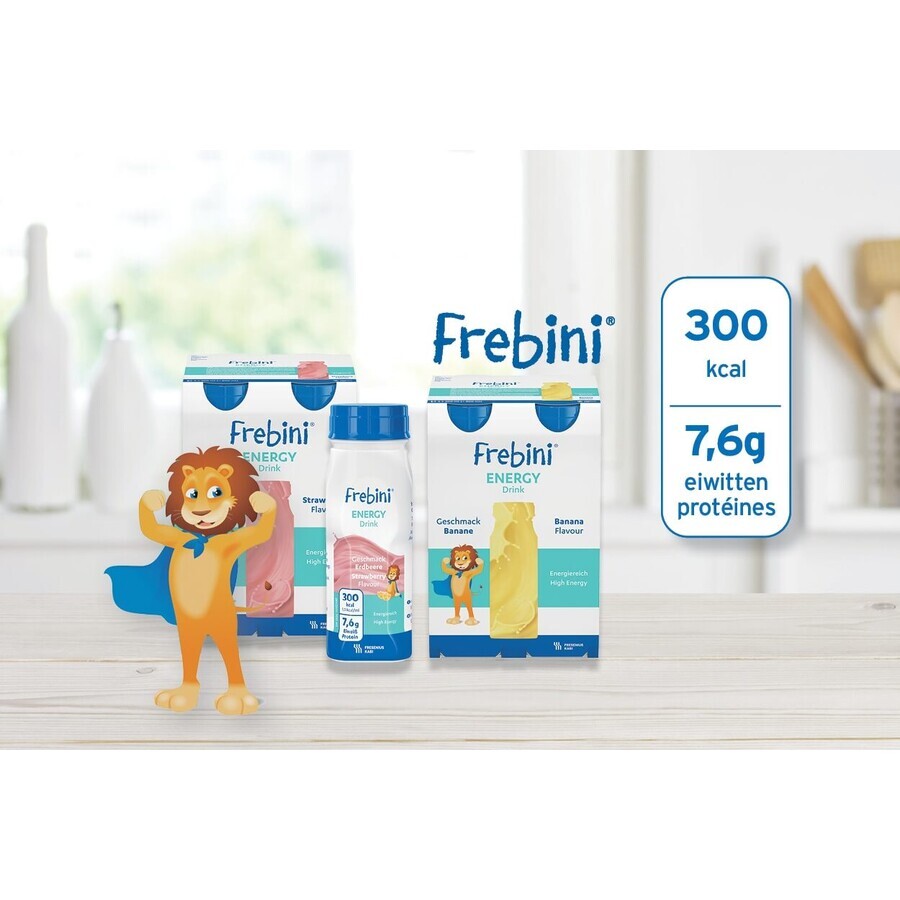 Frebini Energy băutură energizantă cu aromă de căpșuni, 200 ml, Fresenius Kabi