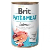 Hrana umeda cu somon pentru caini Pate & Meat, 400 g, Brit
