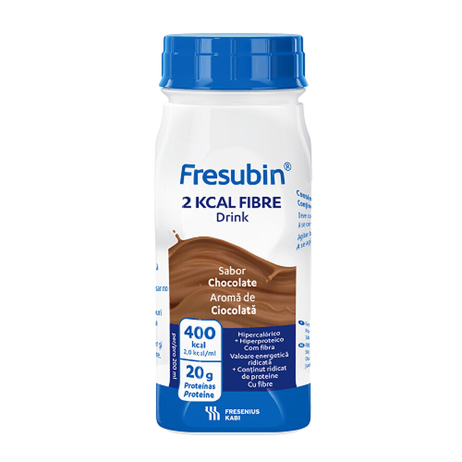 Fresubin 2kcal Fibre bevanda al gusto di cioccolato, 4 x 200ml, Fresenius Kabi