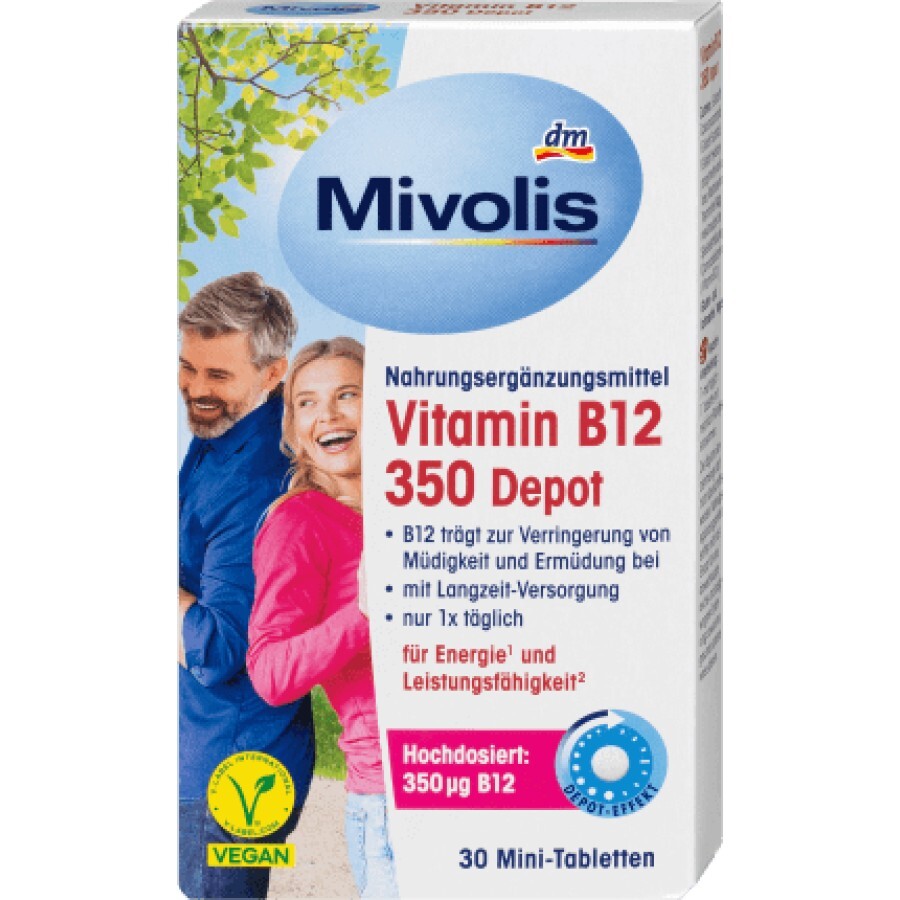 Mivolis Vitamina B12 350 Depot, 30 mini tablete