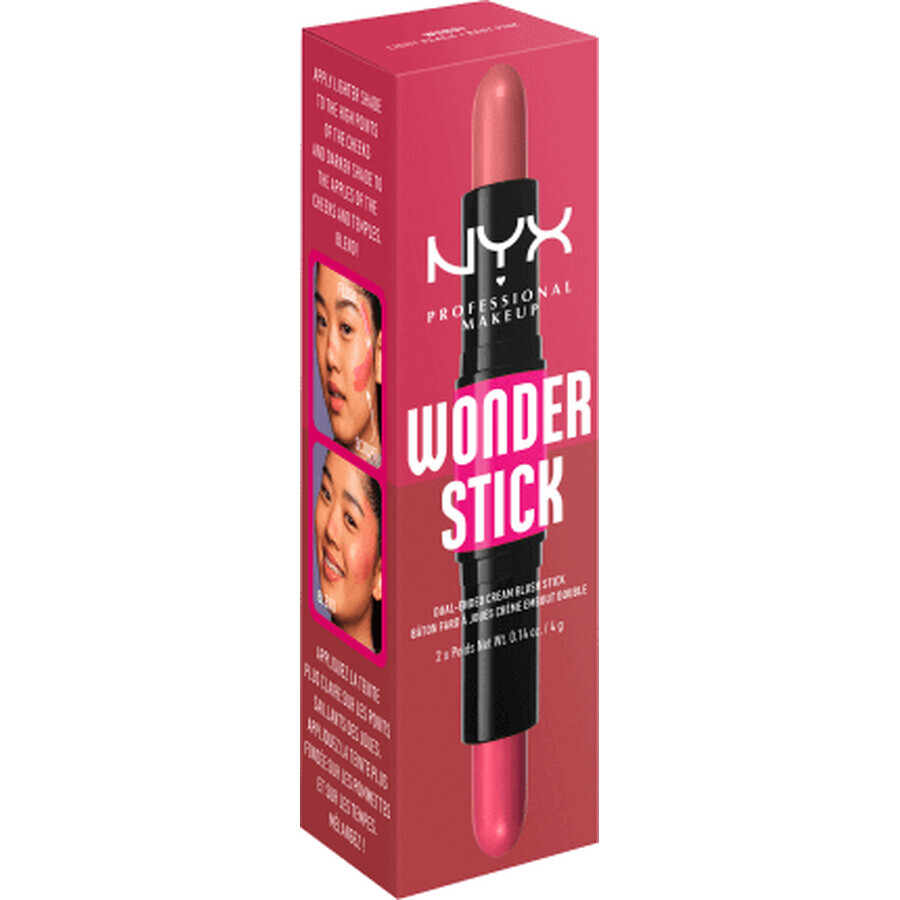 Nyx Professional Makeup Wonder Stick fard de obraz 01 Light Peach & Baby Pink, 1 buc