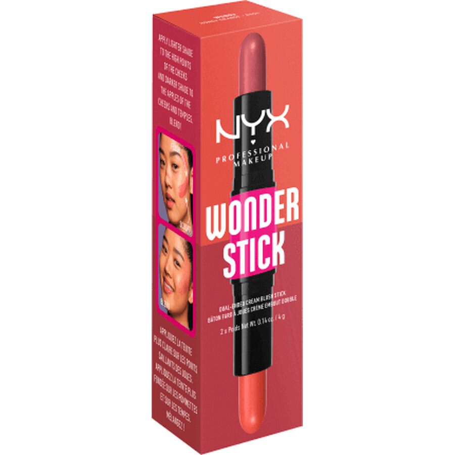 Nyx Professional Makeup Wonder Stick fard de obraz 02 Honey Orange & Rose, 1 buc