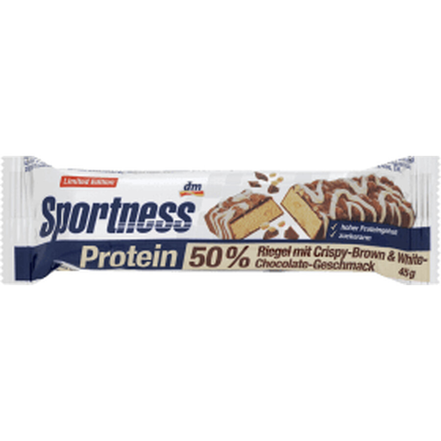 Sportness Baton 50%  proteine ciocolata, 45 g