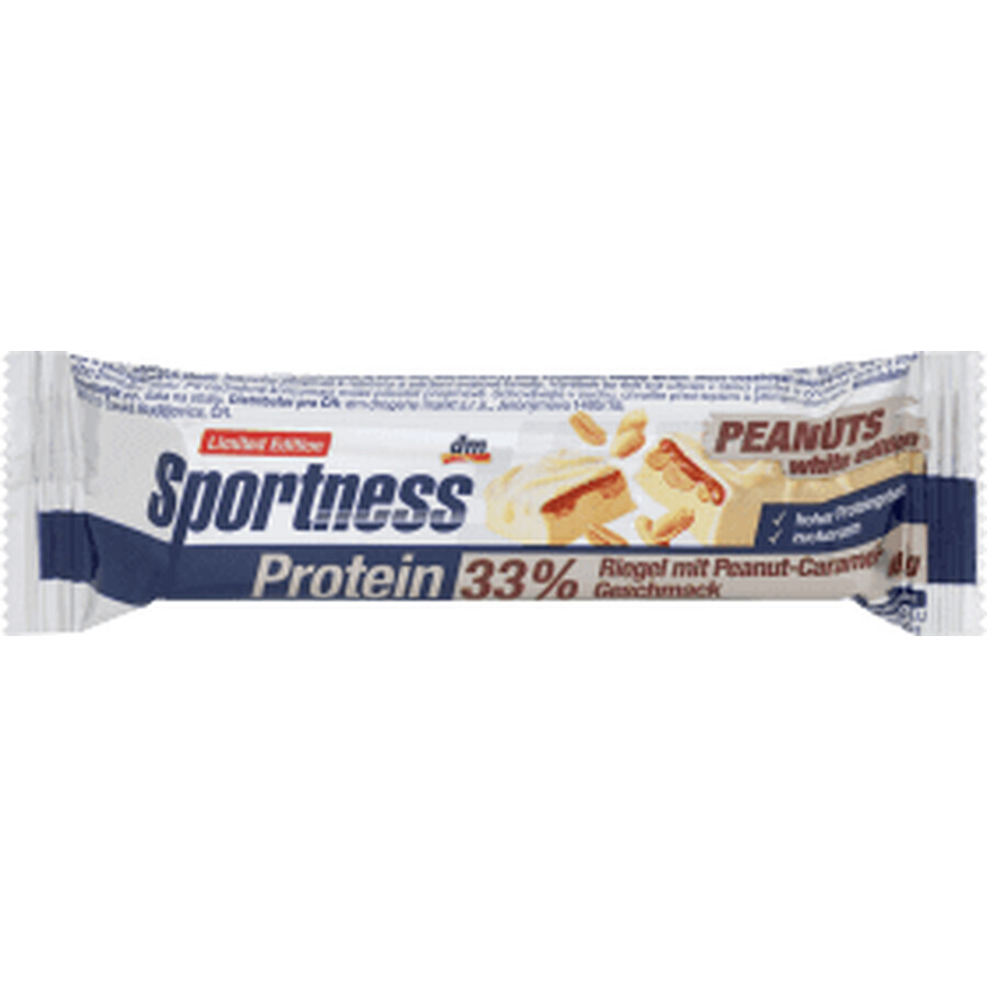 Sportness Baton proteic 33%, aromă de arahide și caramel, 40 g