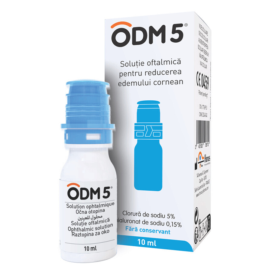 Solutie oftalmica pentru reducerea edemului corneean ODM 5, 10 ml, Horus Pharma