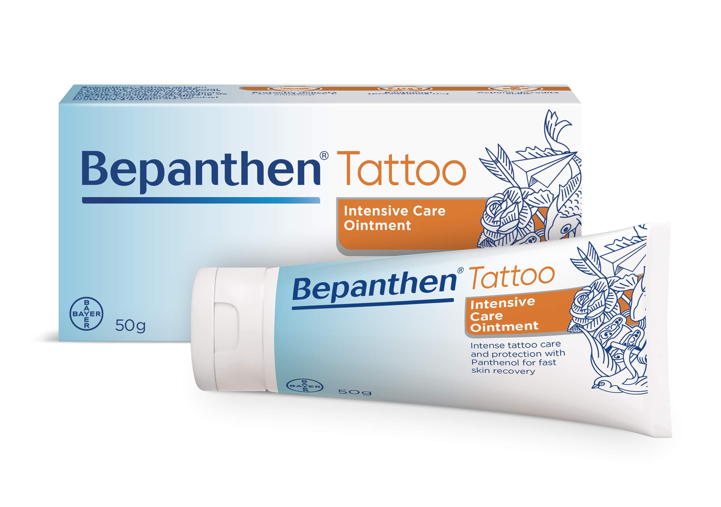 Unguent pentru ingrijirea tatuajelor Bepanthen Tattoo, 50 g, Bayer