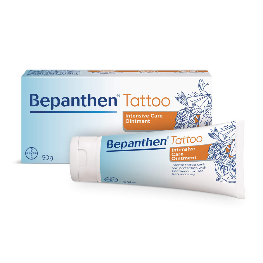 Unguent pentru ingrijirea tatuajelor Bepanthen Tattoo, 50 g, Bayer