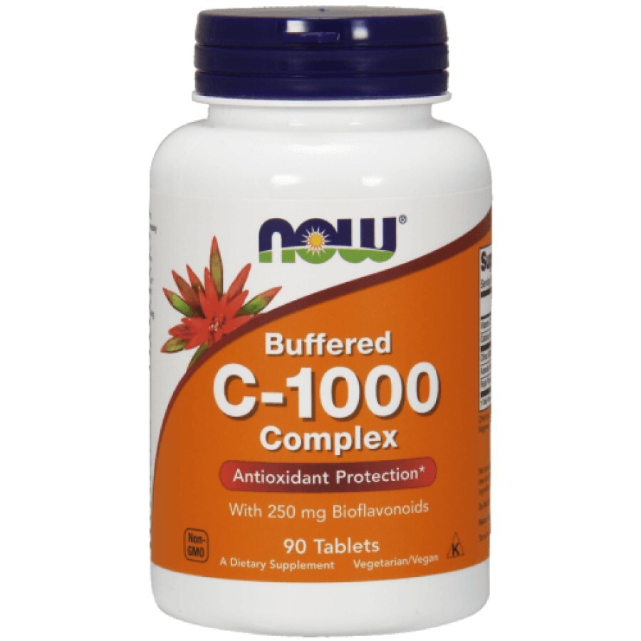 Vitamina C-1000 mg Complex Tamponata x 90 tablete, Now Foods 