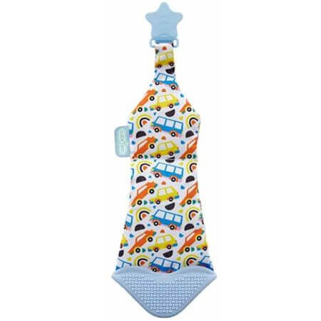 Cravata pentru Bebelusi cu accesoriu pentru Dentitie, Bleu, BabyJem