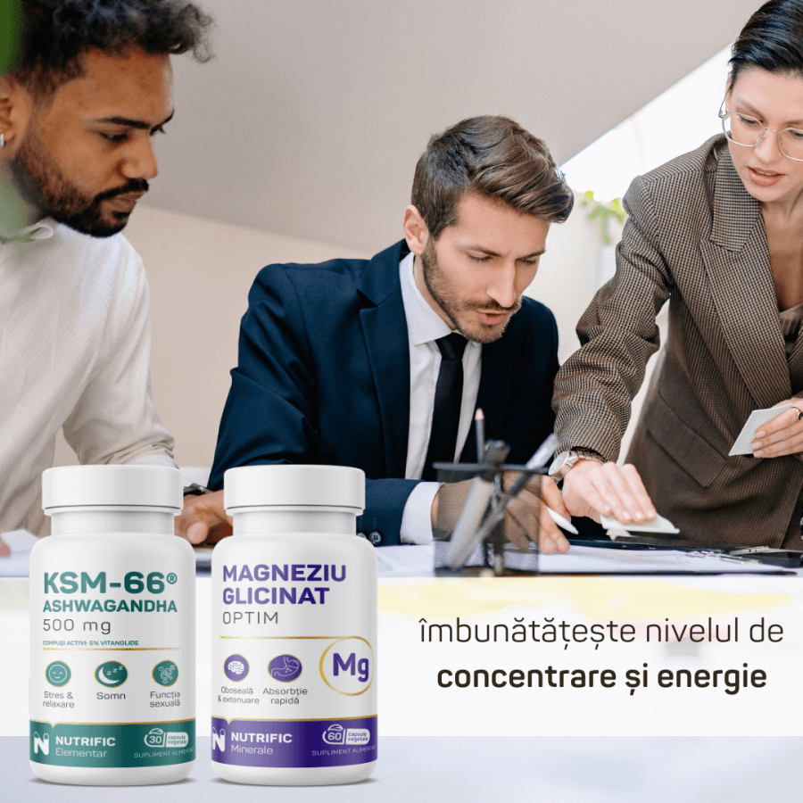 Magneziu glicinat Optim, 60 capsule, Nutrific