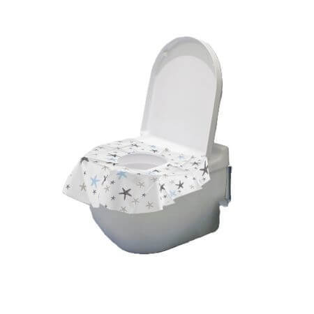 husa biodegradabila pentru toaleta de unica folosinta Set 10 protectii de unica folosinta pentru colacul de toaleta, BabyJem