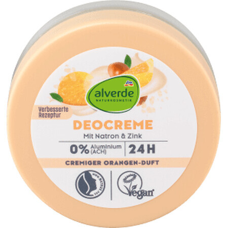 Alverde Naturkosmetik Deodorant cremă cu bicarbonat de sodiu și zinc, 50 ml