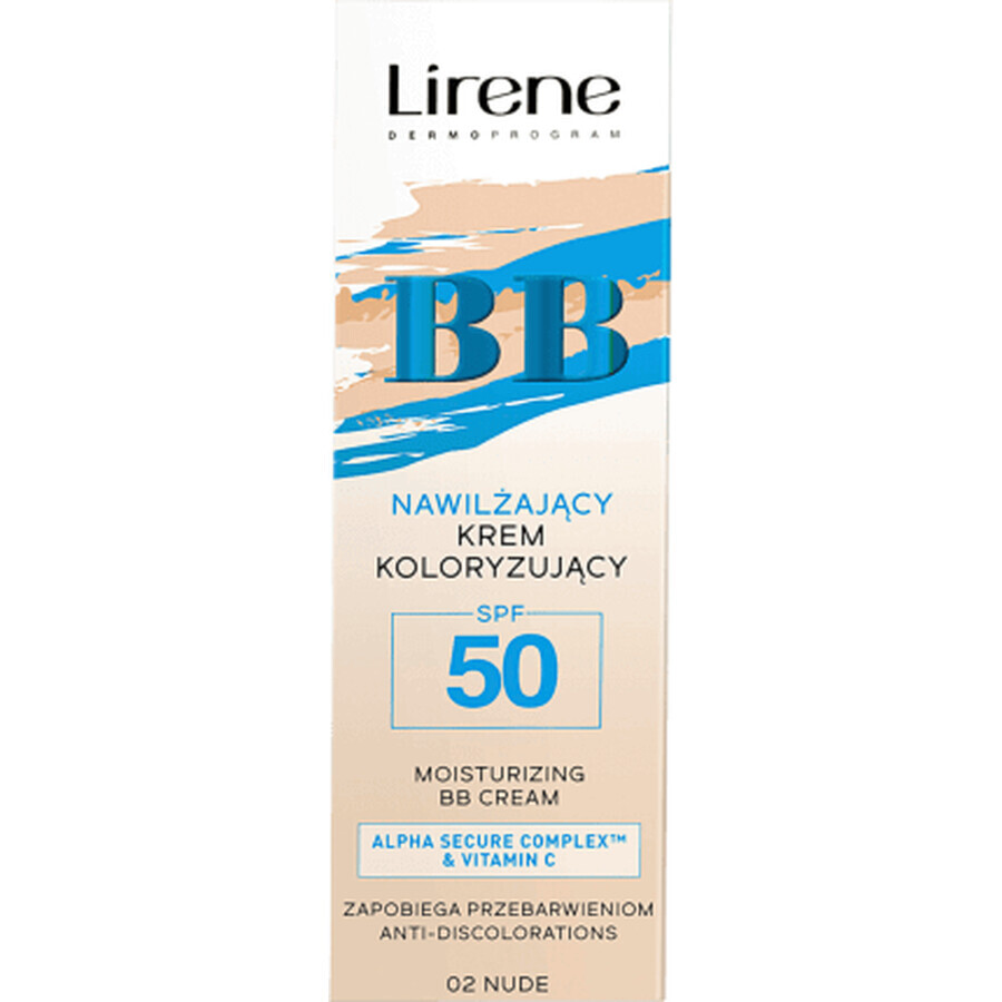 Lirene Crema BB hidratantă anti-depigmentare SPF50,02 Nude, 30 ml