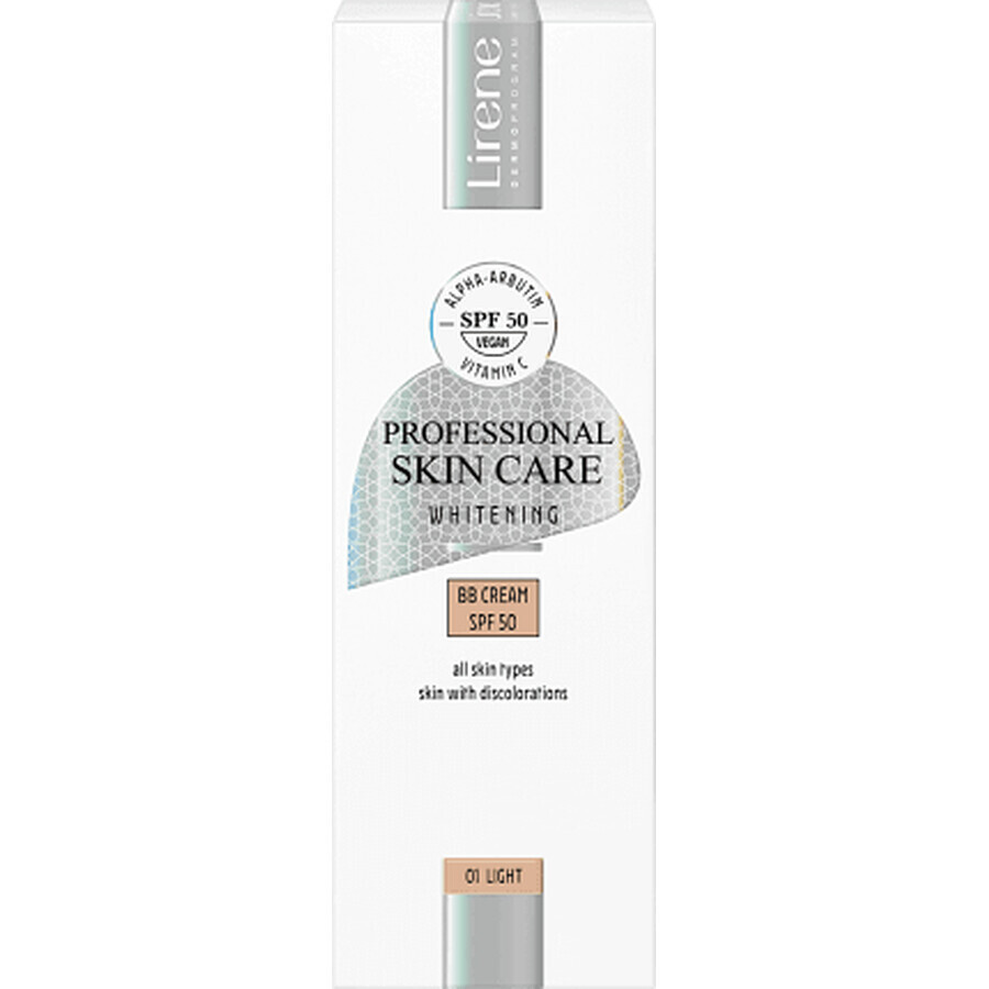 Lirene Crema BB uniformizare nuanța ten SPF50,01 Light, 30 ml