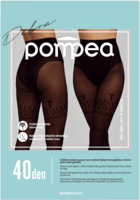 Pompea Dres damă Debra nero 40 DEN 1/2 XS-S, 1 buc