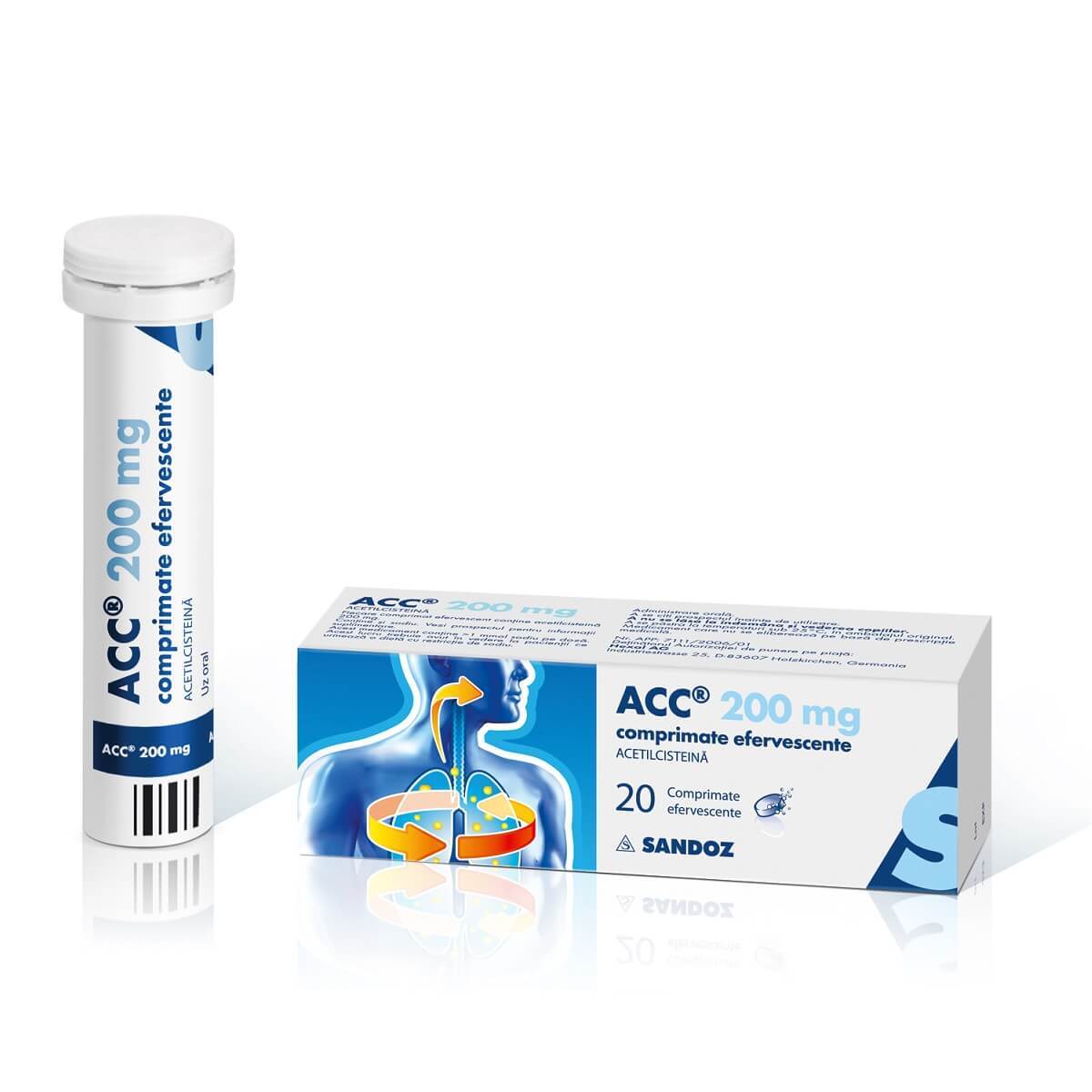 Acc 200, 20 comprimate efervescente, Sandoz