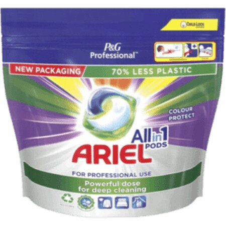 Ariel Detergent rufe capsule color 3 în 1, 45 buc