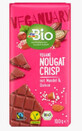 DmBio Ciocolată vegană cu nuga, migdale și chipsuri de quinoa, 100 g