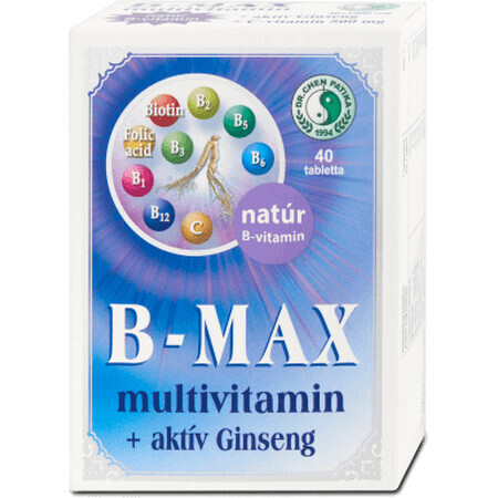 Dr.Chen B-max multivitamin+aktív ginseng 1000mg, 40 tablette