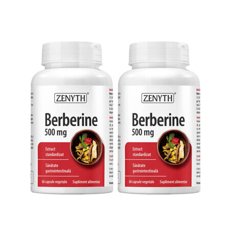 Berberine 500 mg, 2x60 capsule, Zenyth