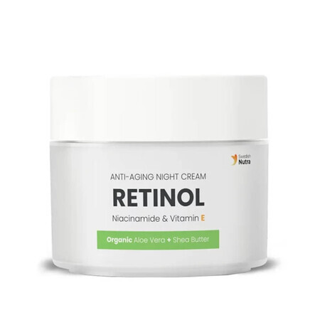 Crema anti-aging  de noapte cu Retinol, 50 ml, Swedish Nutra
