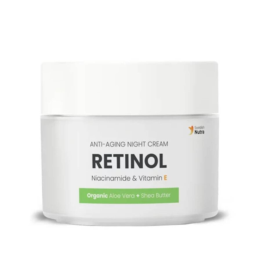 Crema anti-aging  de noapte cu Retinol, 50 ml, Swedish Nutra